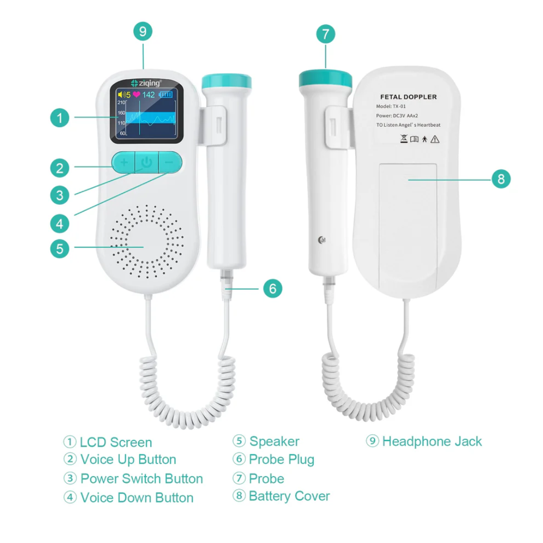 Portable Baby Heartbeat Doppler